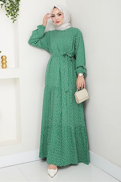 Bestenur Φόρεμα Lian Woven Viscose 1539 - Πράσινο
