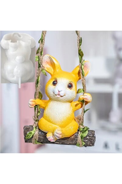 AnkaHobiMarket Sallanan Tavşan Silikon Kalıp (S905)
