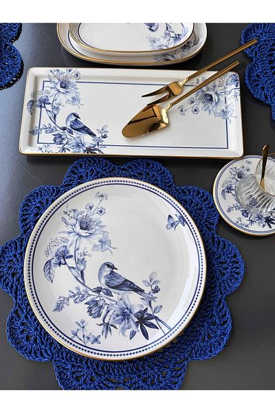 ROSSEV Breakfast Set Grandala 44 Pieces for 6 People