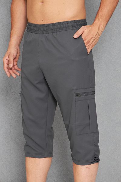 Enrico Ferry Ανδρικό Cargo Plus Size με τσέπες Micro Sea Capri Anthracite 2665B-A