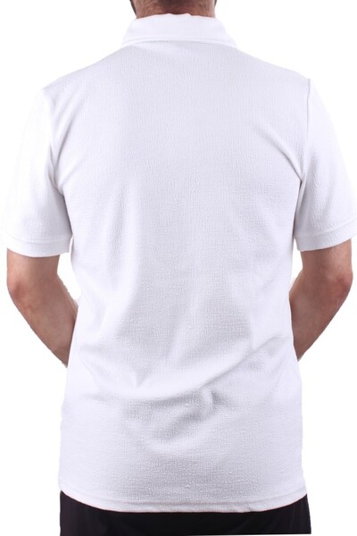 Twister Jeans Twister 2290 Ecru Casual Short Sleeve Regular Fit Cotton Zipper Polo Neck Men's T-Shirt