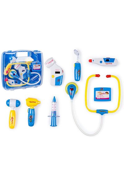 ideal STORE Toy Medical Kit for Kids Little Doctor IdealStore, with Light and Sound Effects, Blue