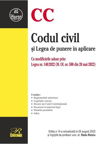Editura Rosetti Civil Code and the Implementing Law. With mod