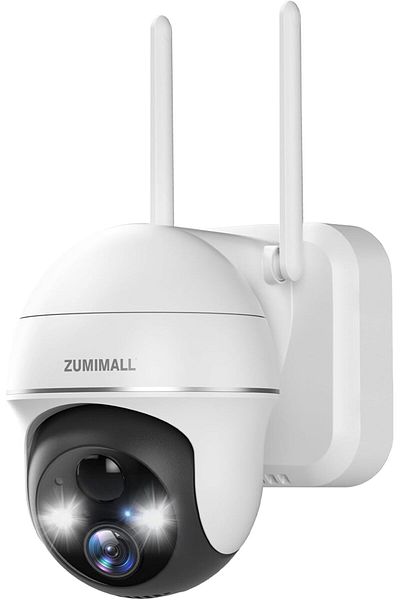 ZUMIMALL كاميرات مراقبة خارجية لاسلكية، رؤية 360 درجة، كاميرات تعمل بالبطارية بدقة 2K لأمن المنزل