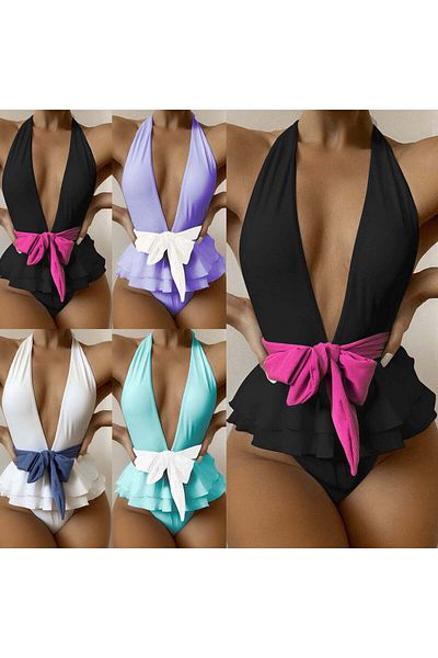 WildFashion One-piece swimsuit with bare back and wide neckline SW2533-112