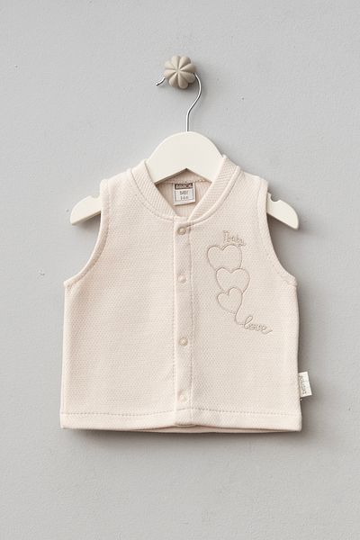 Bebitof Cute Heart Patterned Baby Quilted Vest