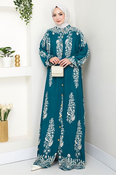Bestenur Φόρεμα Pela Woven Viscose 1548 - Petrol Blue