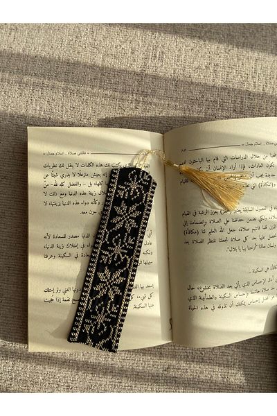 Zaytoon Palestinian Traditional Embroidered Bookmark 18*5 cm A300022 Yellow