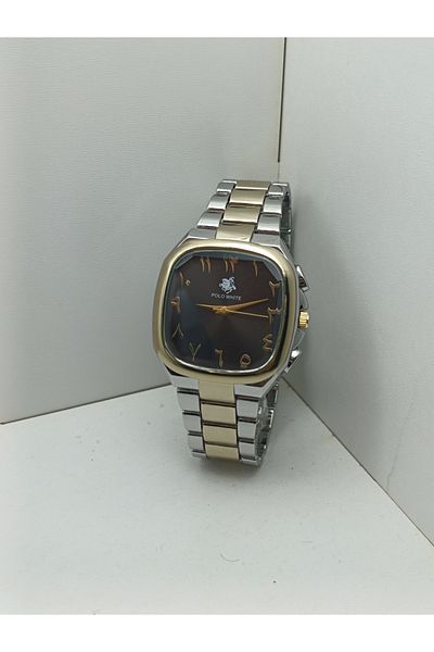 PW POLO WHITE Arabic Numeral Men's Wristwatch