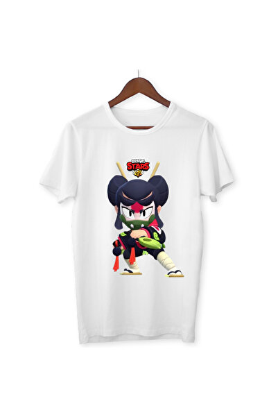 ALPŞAN TİCARET Brawl Stars Kaze Παιδικό Λευκό μπλουζάκι για ενήλικες Unisex Π...