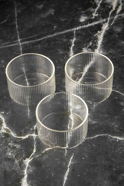 Lizzy 3-Piece Pinterest Striped Glass Bowl