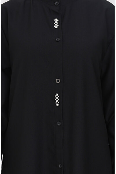 sefamerve Stoned Tunic Trousers Double Set 2090-05 Black