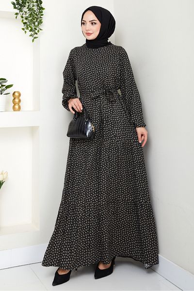 Bestenur Φόρεμα Lian Woven Viscose 1539 - Μαύρο