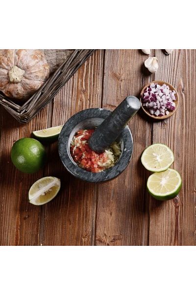 Quttin Granite mortar and pestle for herbs and spices, Quttin, 8 x 10.5 cm