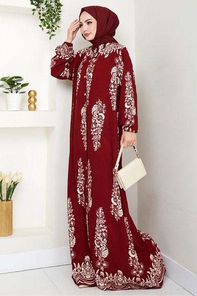 Bestenur Φόρεμα Pela Woven Viscose 1548 - Claret Red