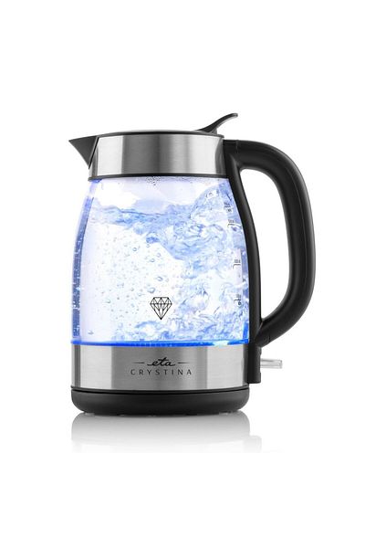 ETA Fierbător din sticlă ETA Crystina 5153 90000, 1,7 litri, 2200 W, iluminare din spate albastră
