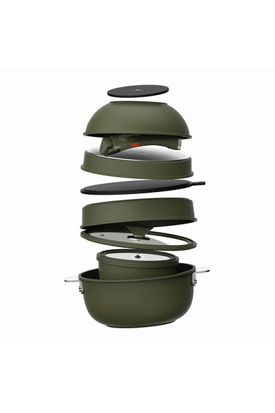 MasterPro SHARE PLAY non-stick cookware set 10 pcs green