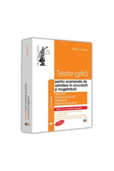 Editura Universul Juridic Teste-grila pentru examenele de admitere in avoca