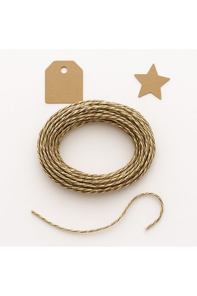 reprodesign Gold Glitter Paper String 10 Meters |   Shiny String for Gift Wrapping and Decoration