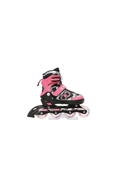 Cool Wheels Glow Pixel Light-Up 4-Wheel 2+2 Adjustable Roller Skates