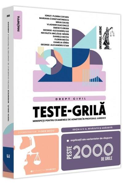 Editura Universul Juridic Teste-grila, minispete pentru examenele de admiter