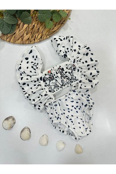 ChibuumKids Benekli̇ Girl's Swimsuit