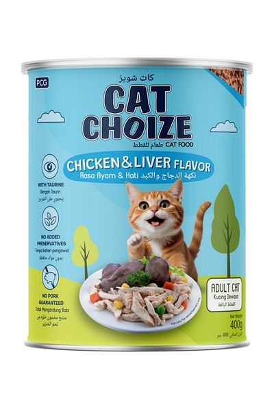 Cat Choize Adult Cat Canned Wet Food Chicken & Liver Flavor 400 g