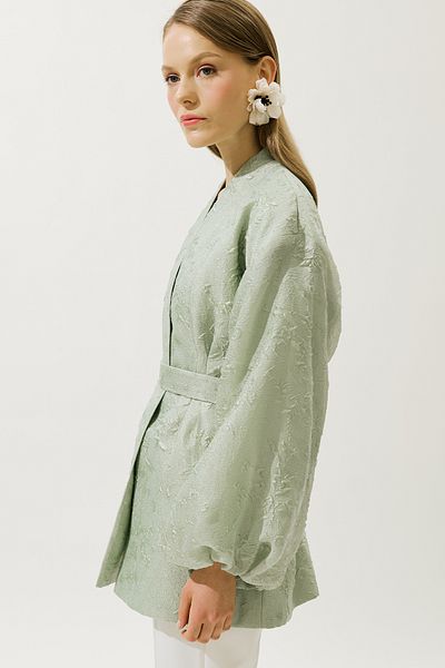 Manuka JACQUARD ORGANZA KIMONO MINT