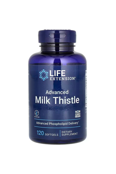 Life Extension Advanced Milk Thistle, Liver Health, Liver Detox, Cell Division, silymarin, silybin, 120 softgels