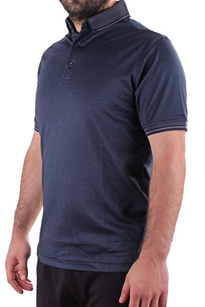 Twister Jeans Twister 2305 Navy Blue Casual Short Sleeve Regular Fit Cotton Polo Neck Men's T-Shirt