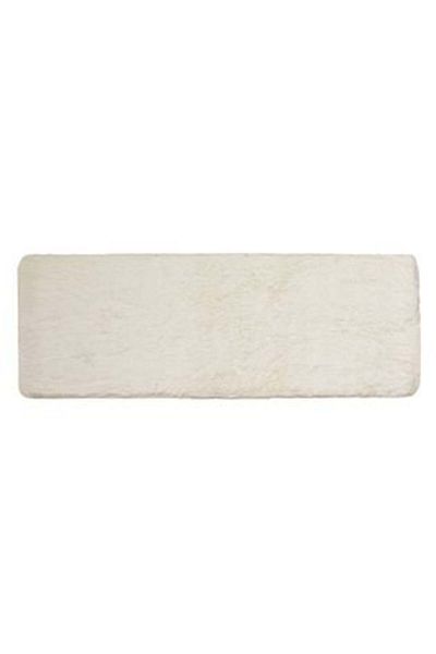 OEM Decorative Rug from Shaggy Faux Fur Off White for Hallway 160 x 60 cm