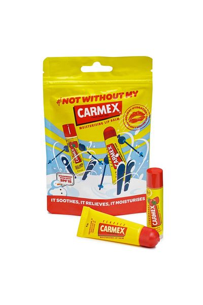 Carmex Lip Balm for Autumn/Winter (One Classic Tube and One Strawberry Stick)