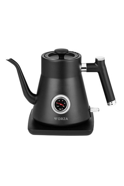 ECG Fierbător electric Forza 5000 Pour over Nero, 1200 W, 0,8 litri, oțel inoxidabil, negru mat