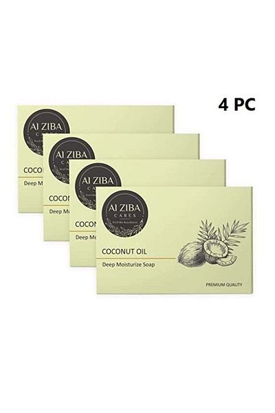 Alziba cares Alzyba Cares Coconut Oil Soap - 100gm - 4 Pieces