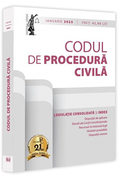 Editura Universul Juridic Codul de procedura civila. Editie tiparita pe hart