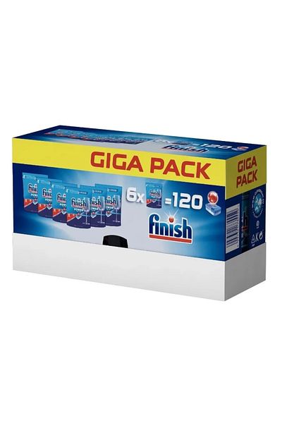 Finish All In 1 Regular Mega Promo 6x20pcs Dishwasher Tablets.