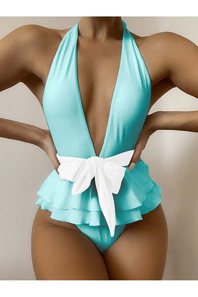 WildFashion One-piece swimsuit with bare back and wide neckline SW2533-122