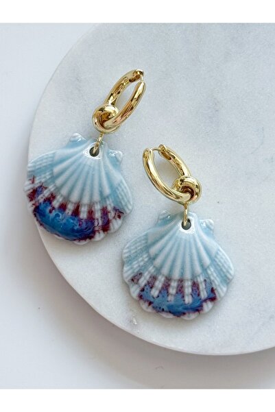 CHARMLUCKY Steel Ceramic Mussels Earrings