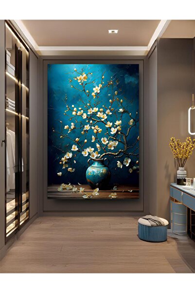 TRADE AYS Nergis Çiçeği Evinizdeki Şıklık Dekoratif Kanvas Duvar Tablo