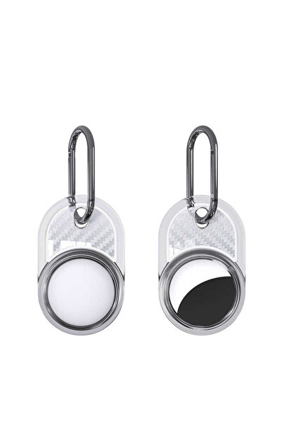 Tılsım Tekno Airtag 05 Compatible Silicone Keychain-White