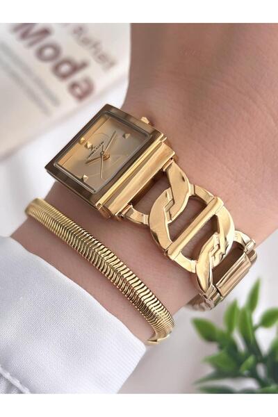 Daniel Klein Çelik Kordon 3 Atm Suya Dayanıklı Özel Tasarım Kadın Kol Saat+Bileklik VS.BLKT.0431