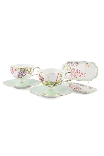 Mikasa Moor Happily 6 Piece 2 Teacup Set 220Cc