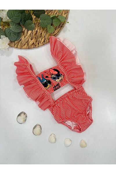 ChibuumKids Striped Girl's Swimsuit