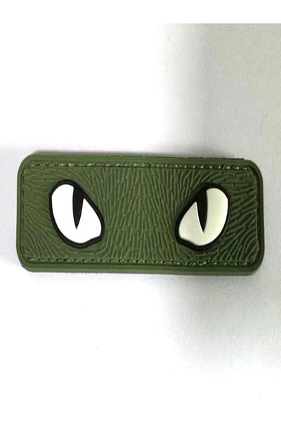 QUİCKPREP Patch PVC cu ochi de pisică care strălucește în întuneric – Patch fosforescent noctilucent 9x2,6 cm