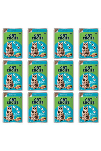 Cat Choize Adult Cat Wet Food Chicken Liver Flavor 75 g x 12