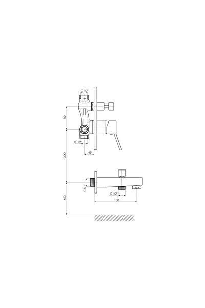 GPD Tulio Fully Built-In Bathroom Faucet