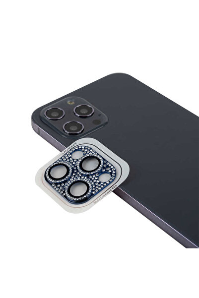 Tılsım Tekno iPhone 13 Pro Max Compatible Tstk Cl-08 Camera Protector-Blue