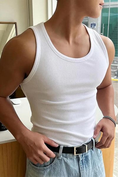 Oksit Wove 2 Pack Slim Fit Flexible Lycra Twill Αναπνεύσιμο Αμάνικο Αθλητικό Μπλουζάκι