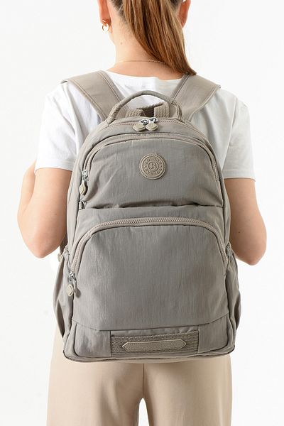 Just Polo Unisex Waterproof Imported Crinkle Fabric School Business and Travel Backpack with Laptop Compartment