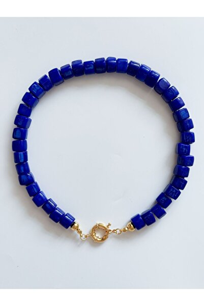 CHARMLUCKY Square Glass Bead Necklace